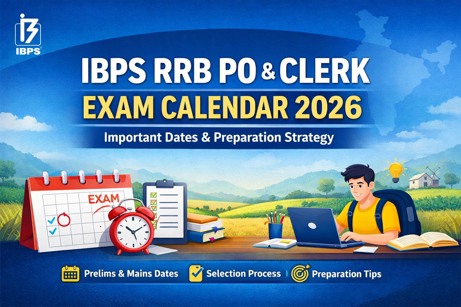 Read more about the article IBPS RRB PO & Clerk Exam Calendar 2026 (Out): Important Dates & Preparation Strategy